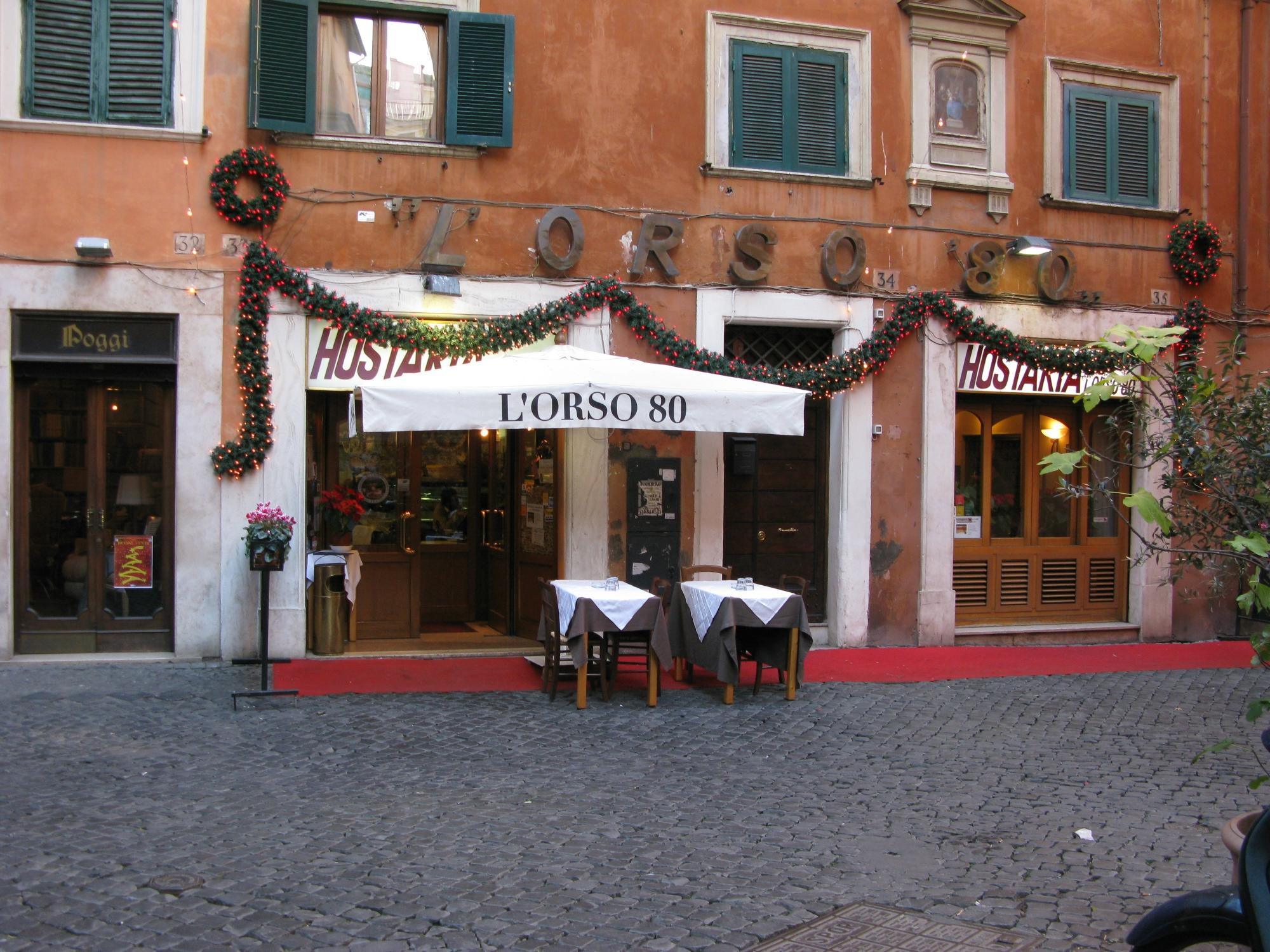 Orso 80, Restaurant, Rome