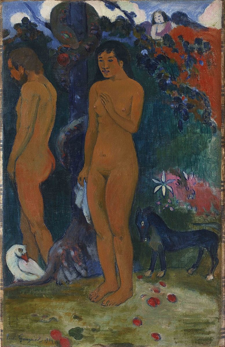 Paul Gauguin, Adam et Ève, 1902, huile sur futaine, 59 x 38 cm - © Ordrupgaard, Copenhague / Photo : Anders Sune Berg
