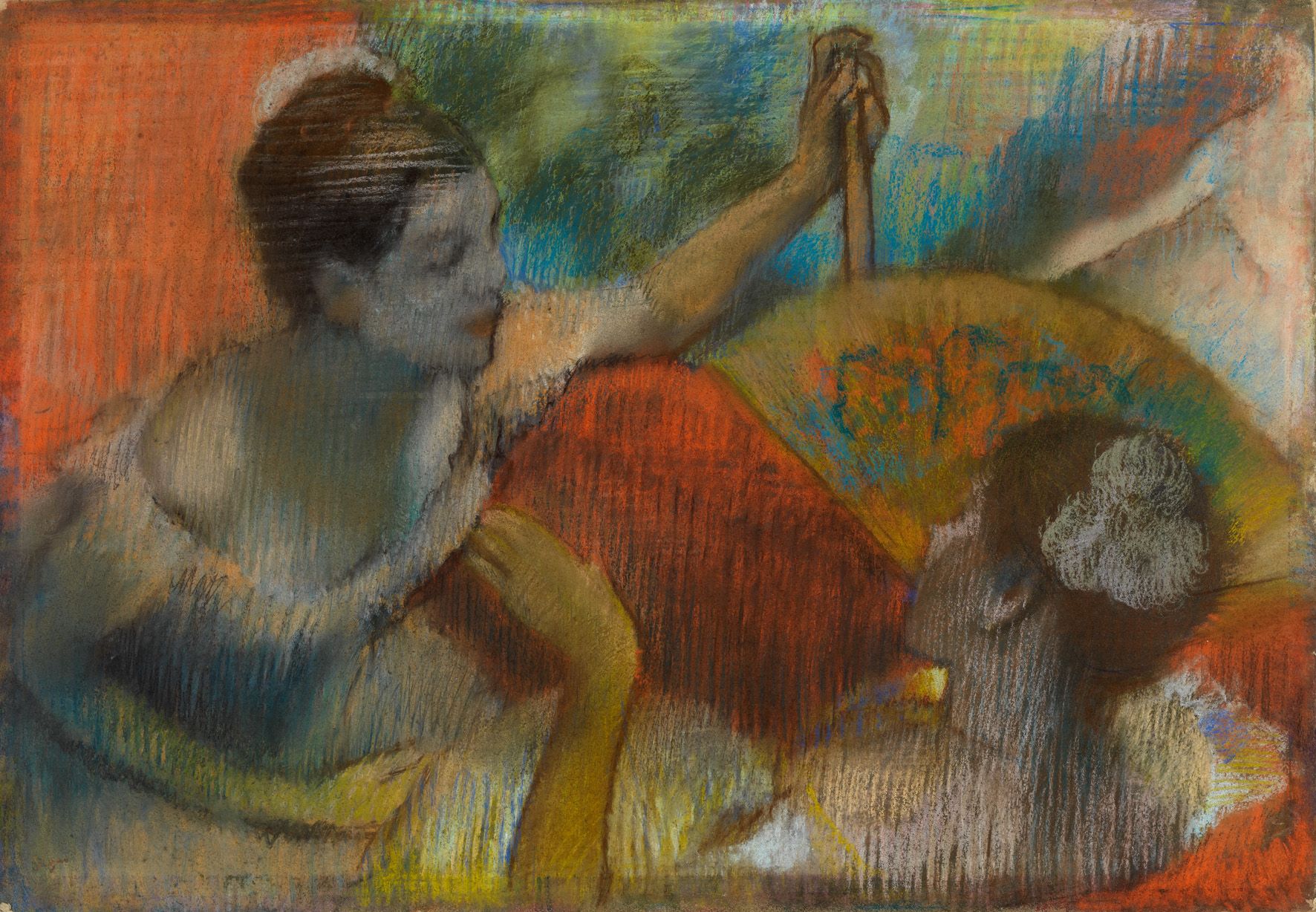 Hilaire-Germain-Edgar Degas Women in a Theatre Box about 1885-90 Pastel on paper 62.2 × 87 cm The Burrell Collection, Glasgow (35.231) © CSG CIC Glasgow Museums Collection