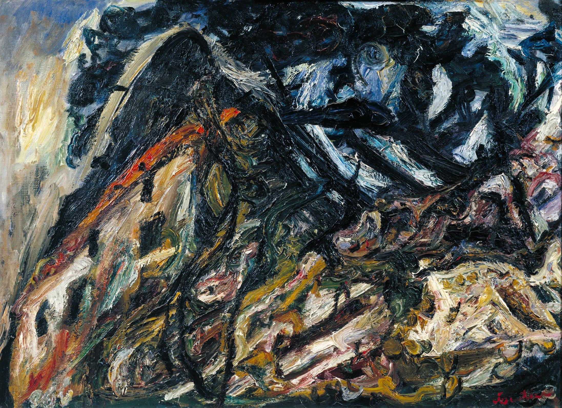 Chaïm Soutine, 1893-1943 Landscape at Céret c.1920-1 Oil paint on canvas 559 x 838 mm Tate