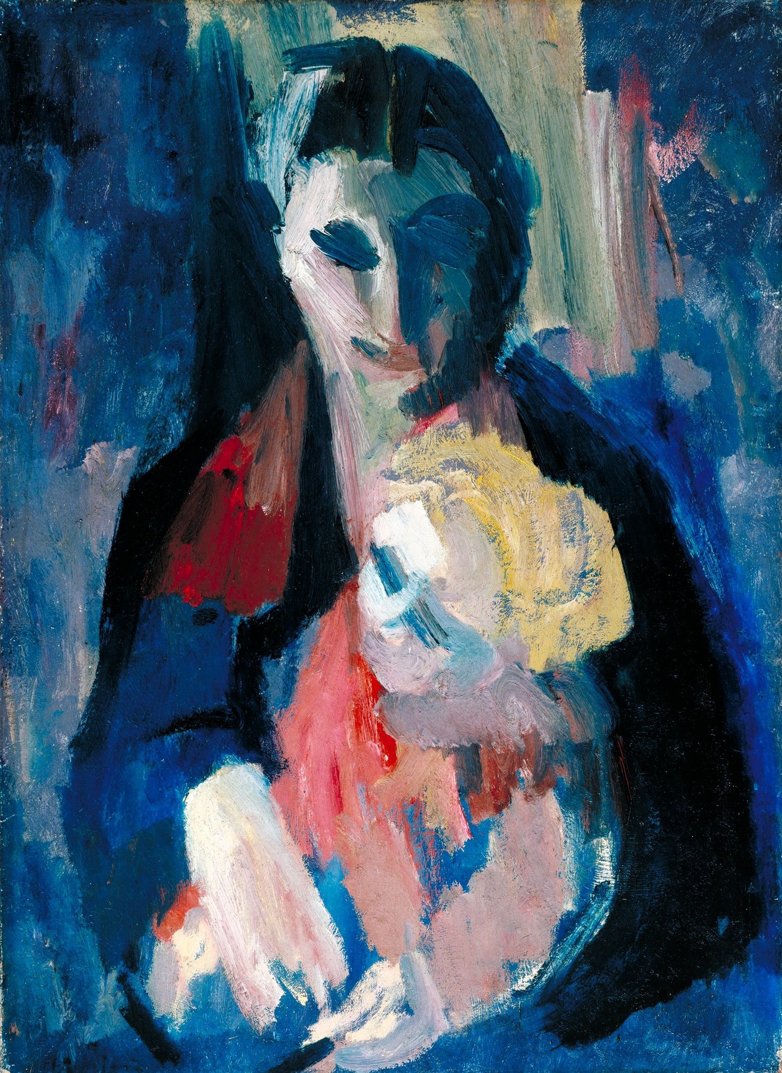 David Bomberg The Artist's Wife and Baby 1937 Oil paint on canvas 766 x 562 mm Tate: Presented by Dinora Davies-Rees, the artist's step-daughter, and her daughter Juliet Lamont through the Contemporary Art Society 1986 © Tate