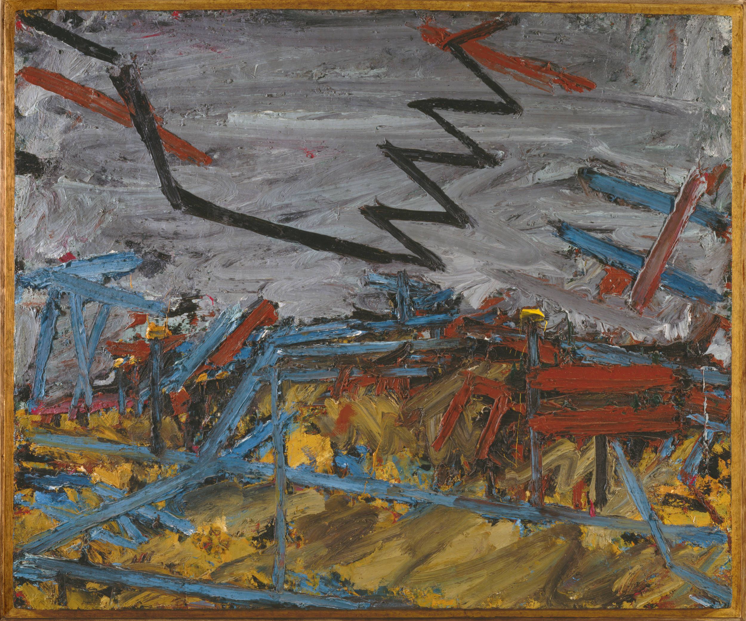 Frank Auerbach, born 1931 Primrose Hill 1967-8 Oil paint on board 1219 x 1467 mm Tate © Frank Auerbach