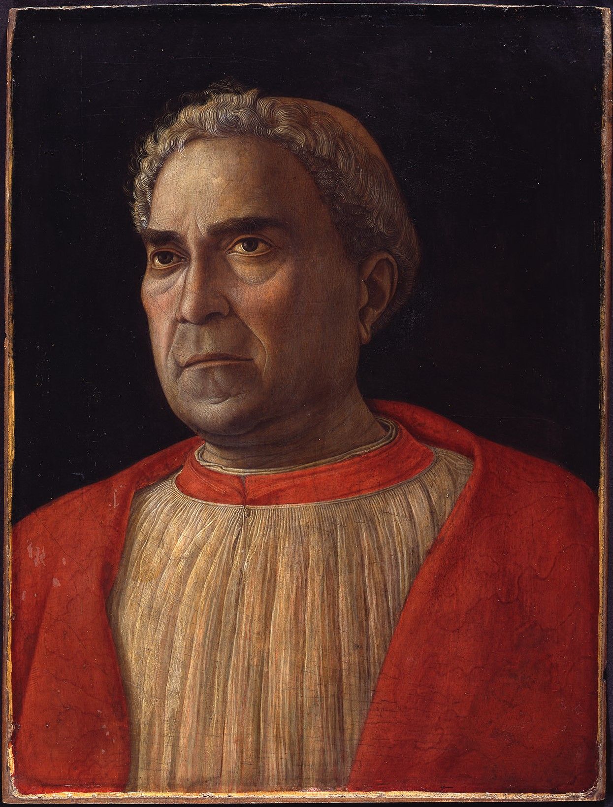 Andrea Mantegna Cardinal Lodovico Trevisano, 1459-60 Oil on poplar, 45.5 x 34.8 cm Gemäldegalerie, Berlin © Gemäldegalerie der Staatlichen Museen zu Berlin - Preußischer Kulturbesitz / photo: Jörg P. Anders