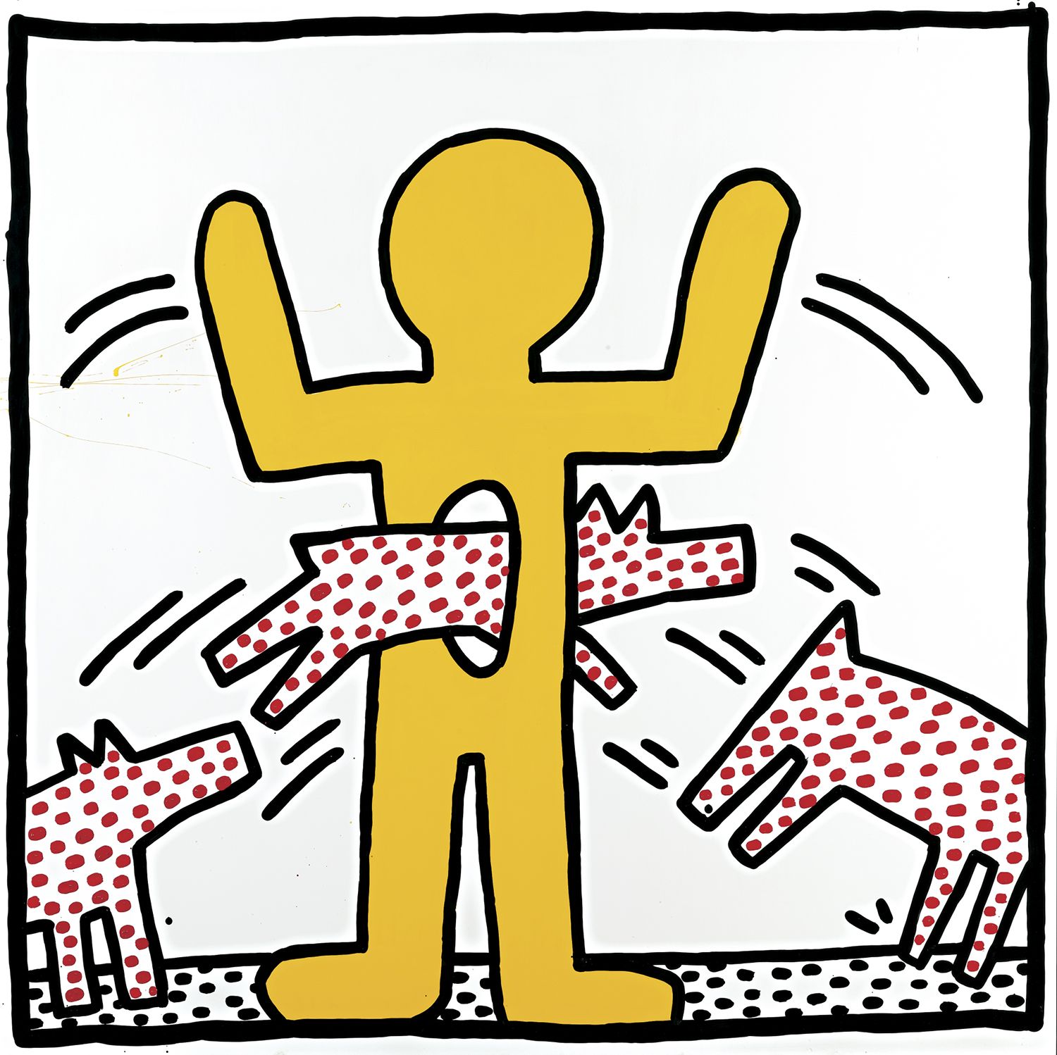 Keith Haring Untitled, 1982. Baked enamel on steel. Courtesy of Larry Warsh © The Keith Haring Foundation