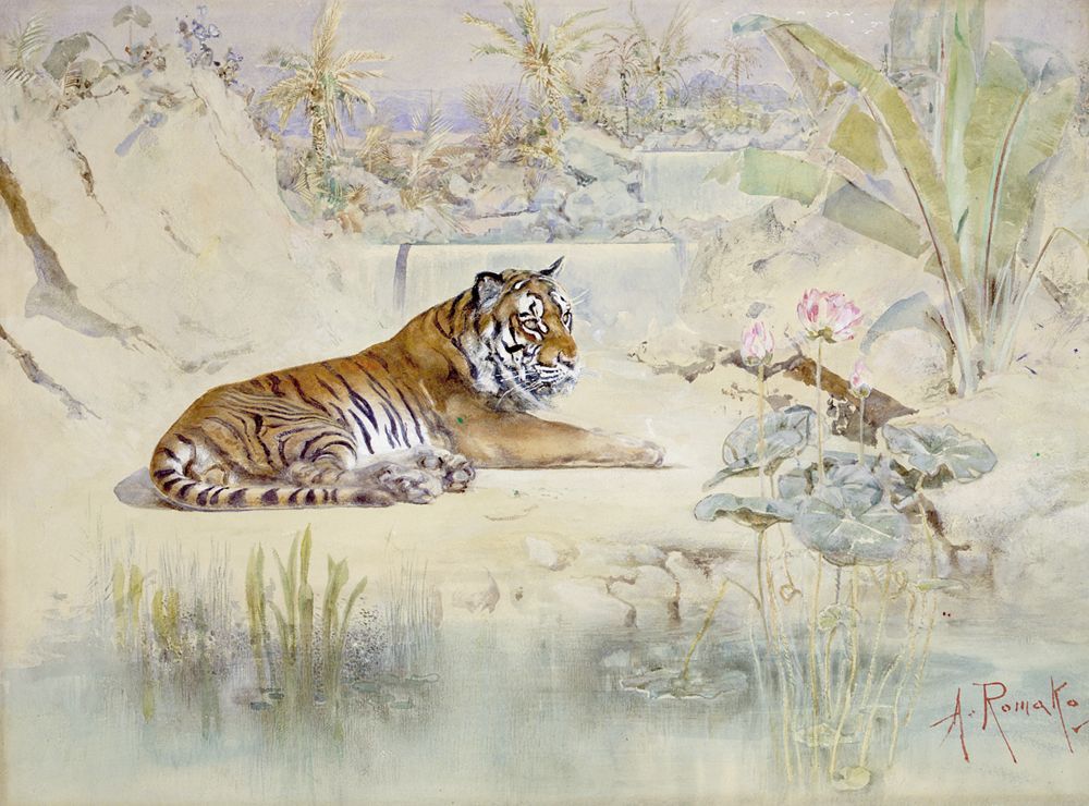 Tiger, Anton Romako, 1870 © The Albertina Museum, Vienna