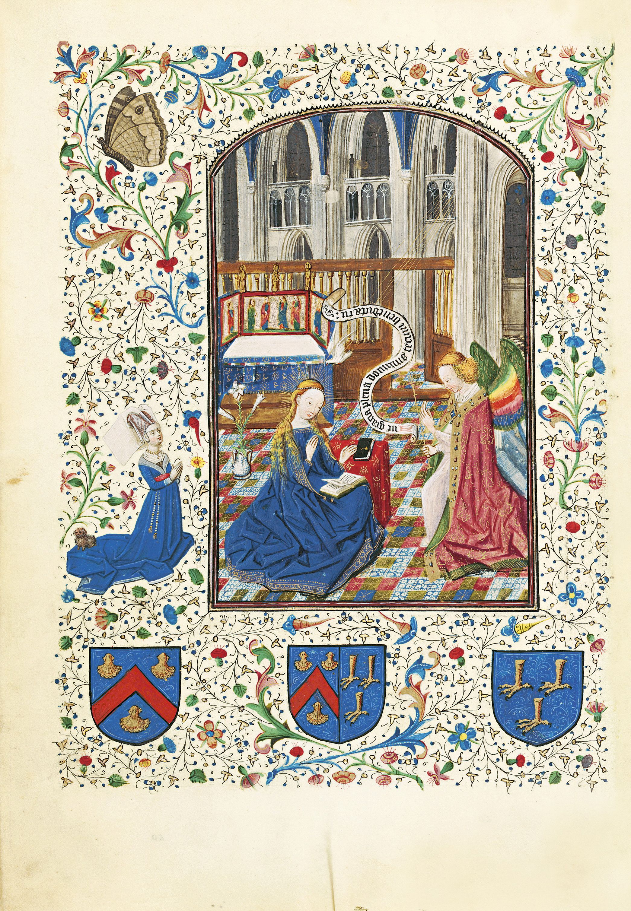 Annunciazione Officium beatae Mariae Virginis secundum usum Romanum Bruges, sec. xv (1455-1460)