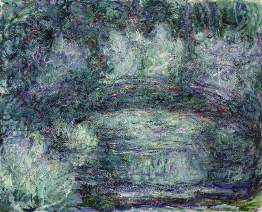 Claude Monet (1840-1926) The Japanese Footbridge, 1918-1919 Oil on Canvas, 74x92 cm Paris, Musée Marmottan Monet © Musée Marmottan Monet, paris c Bridgeman-Giraudon / presse