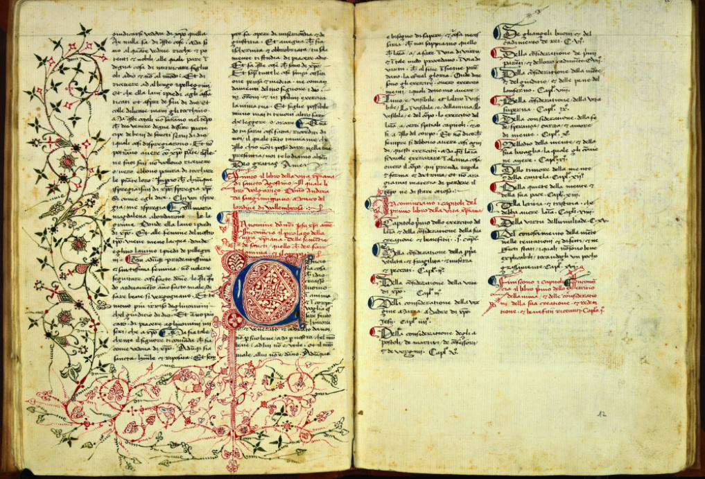 Agostino, Della vita cristiana, vulgarization by Andrea of San Gimignano copy by suor Cleofe, Florence, secc. xv ex.-xvi in.