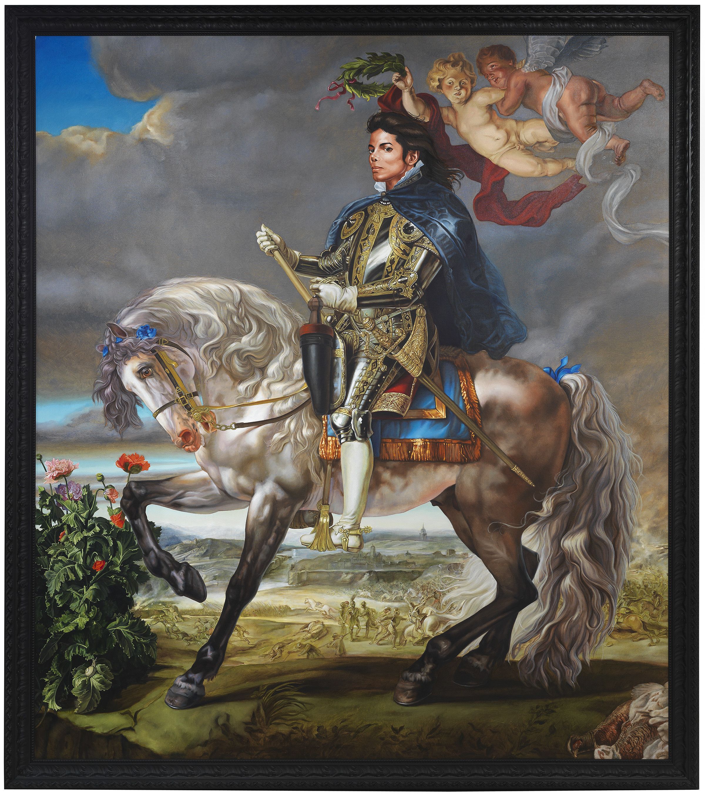 Equestrian Portrait of King Philip II (Michael Jackson) by Kehinde Wiley 2010. Olbricht Collection, Berlin. Photo by Jeurg Iseler. Courtesy of Stephen Friedman Gallery, London and Sean Kelly Gallery, New York © Kehinde Wiley