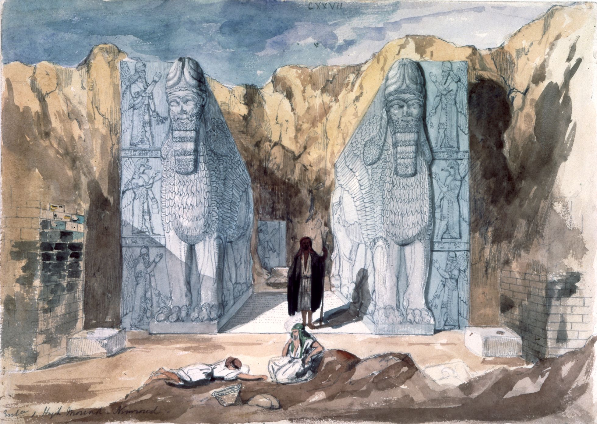 Discovery of Nimrud Frederick Charles Cooper (1810 – 1880), Nimrud, mid-19th century, watercolour on paper © The Trustees of the British Museum