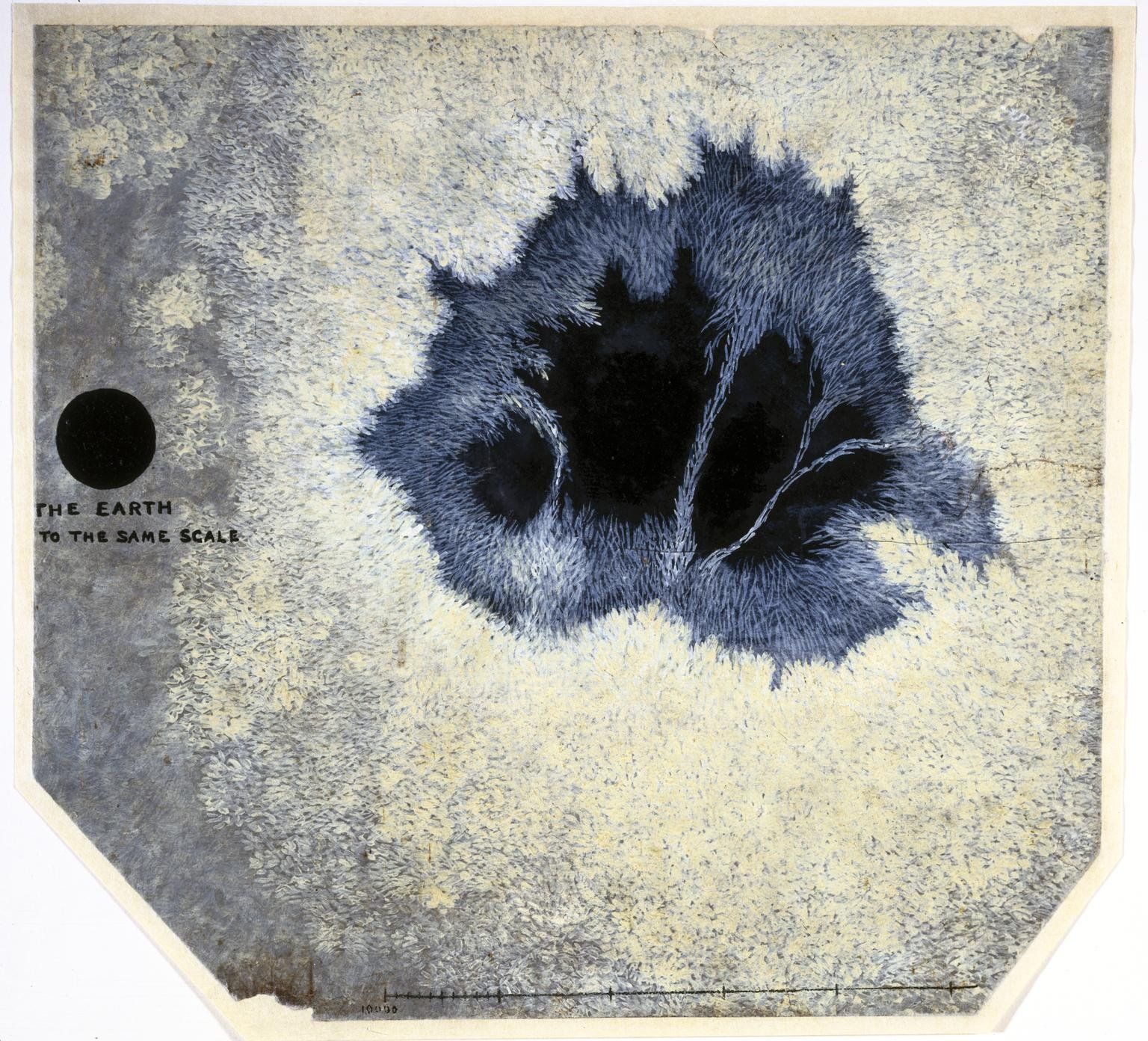 Sunspot painting by James Nasmyth, 1860, c. Science Museum Group Collection