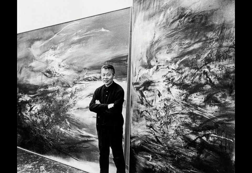 Zao Wou-Ki, Hommage à Claude Monet, 1991,Collection particulière, © Adagp, Paris, 2018 Photo: Jean-Louis Losi