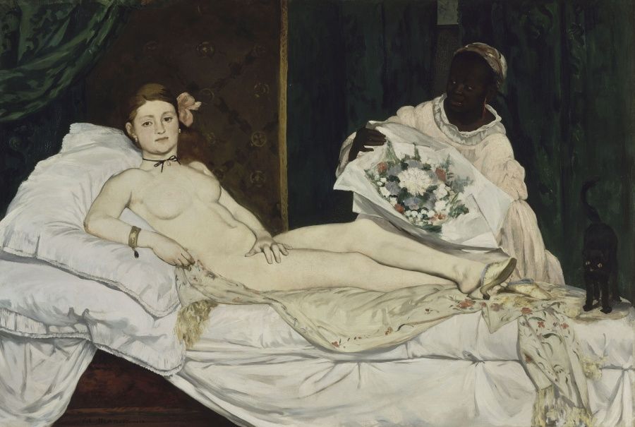 Edouard Manet, Olympia, 1863, Paris, Musée d'Orsay, offered to the French State by public subscription initiated by Claude Monet, 1890, ©RMN, Hervé Lewandowski