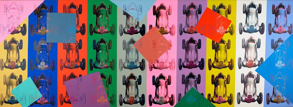 Andy Warhol: Mercedes-Benz Formel Rennwagen W125, 1987, (The Albertina Museum, Vienna) © The Andy Warhol Foundation for the Visual Arts, Inc. / Licensed by Bildrecht, Vienna, 2018