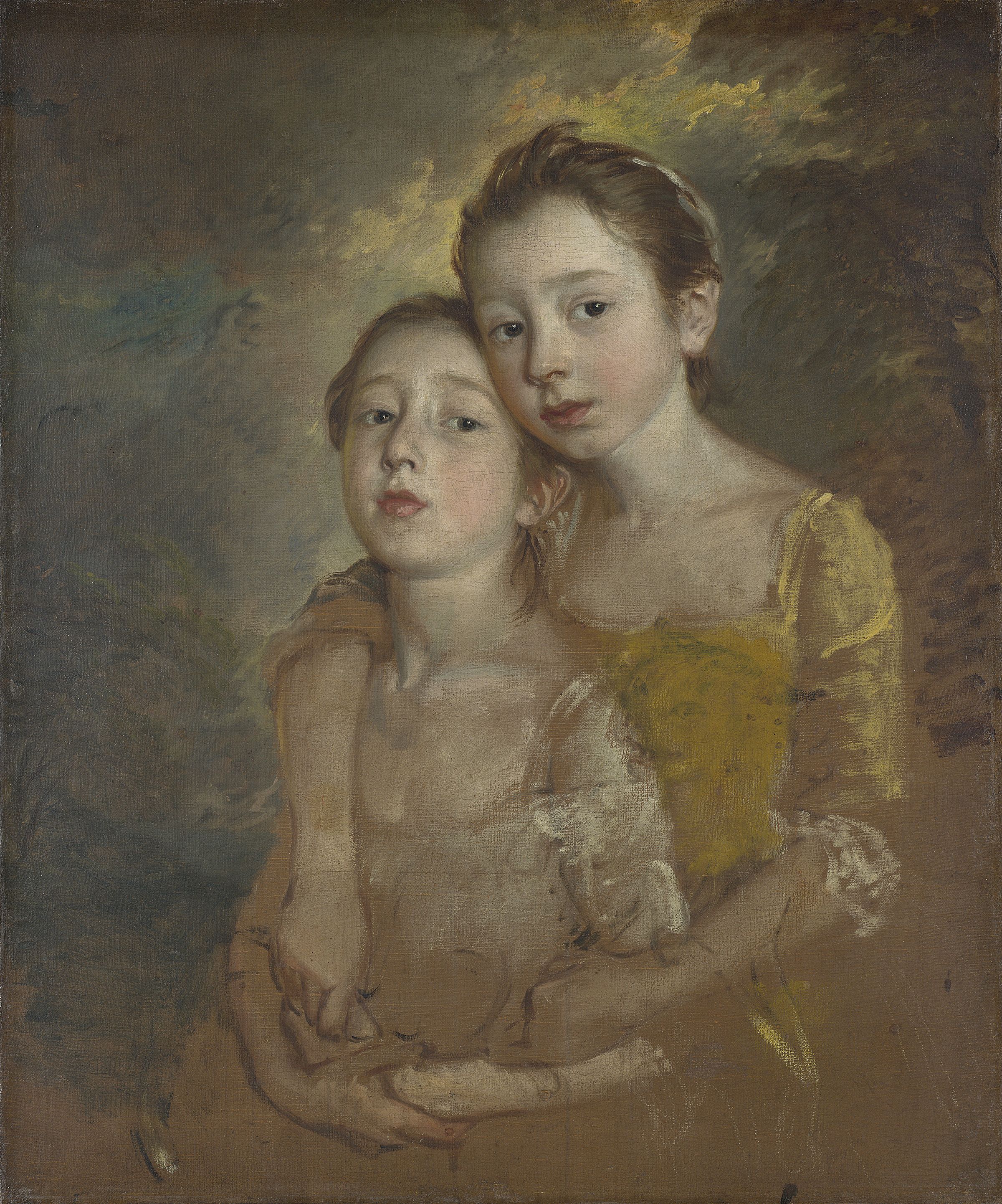 Mary and Margaret Gainsborough, the Artist’s Daughters, Playing with a Cat