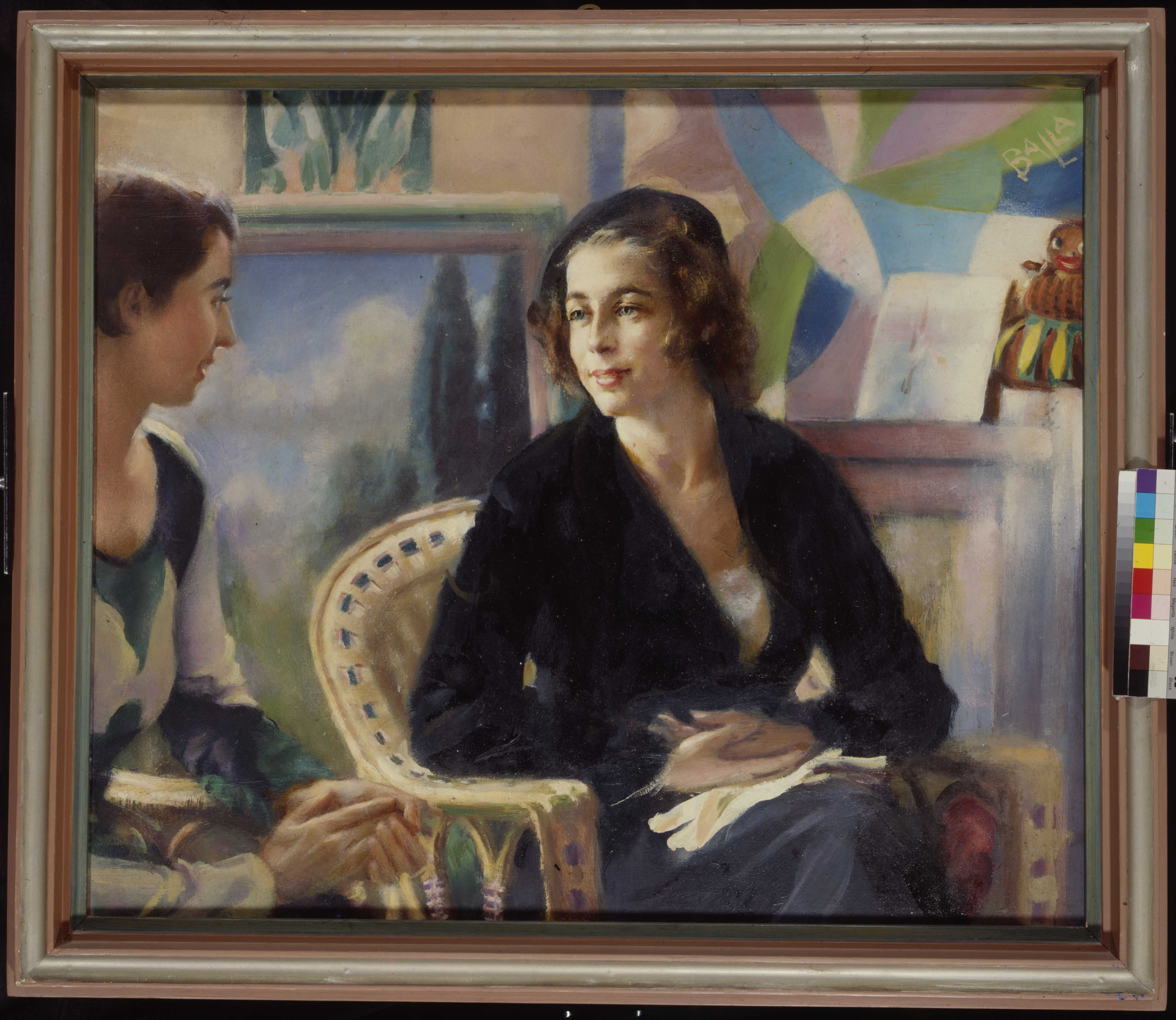 Parlano, 1934 oil on canvas, cm. 78x42 Guidonia, Fondazione Biagiotti Cigna 