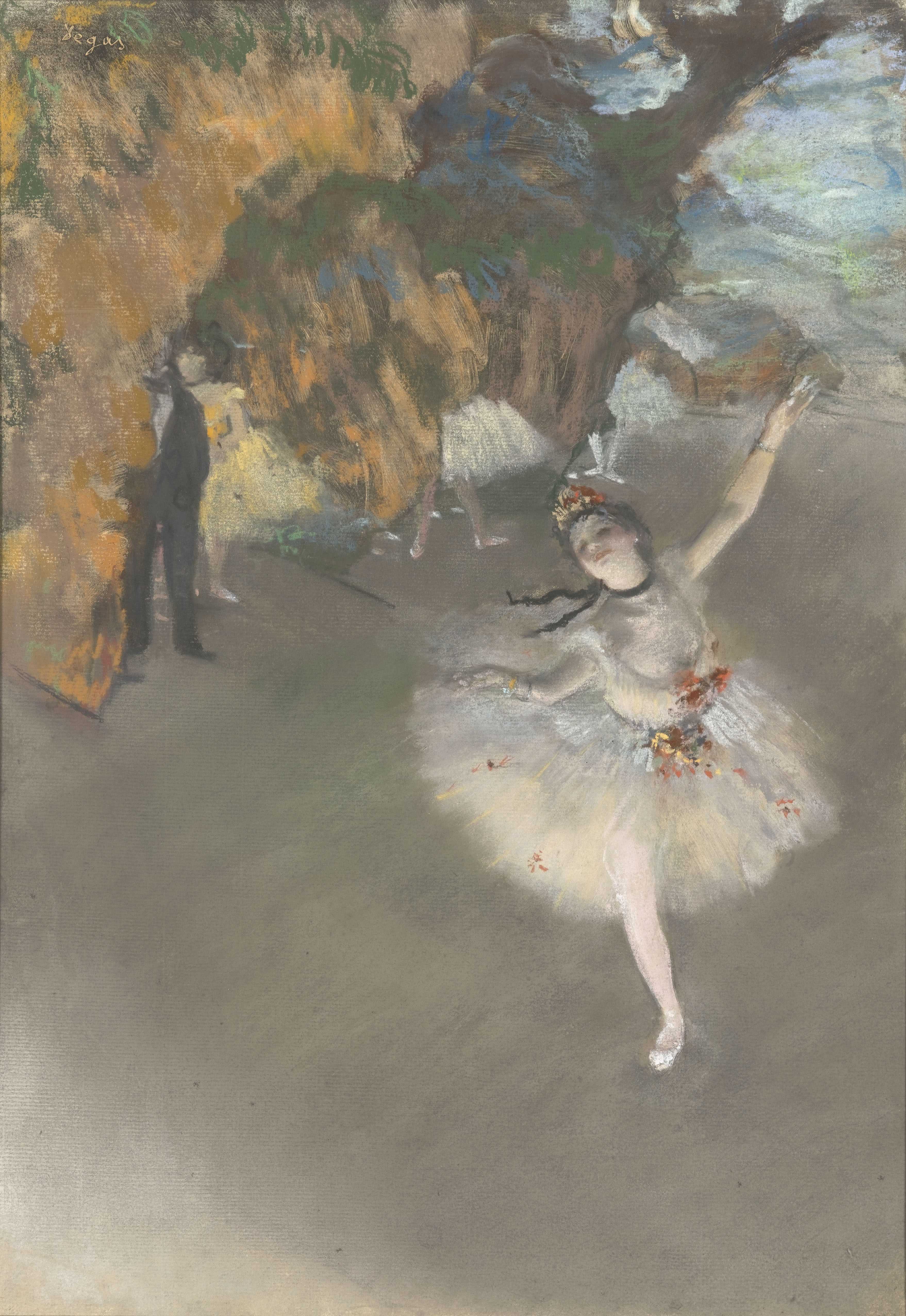 Ballet, dit aussi L’Etoile,1876, Pastel sur monotype, 58,4x 42cm, Paris, musée d’Orsay, RF 12258. Photo ©RMN-Grand Palais (Musée d’Orsay) / Hervé Lewandowski