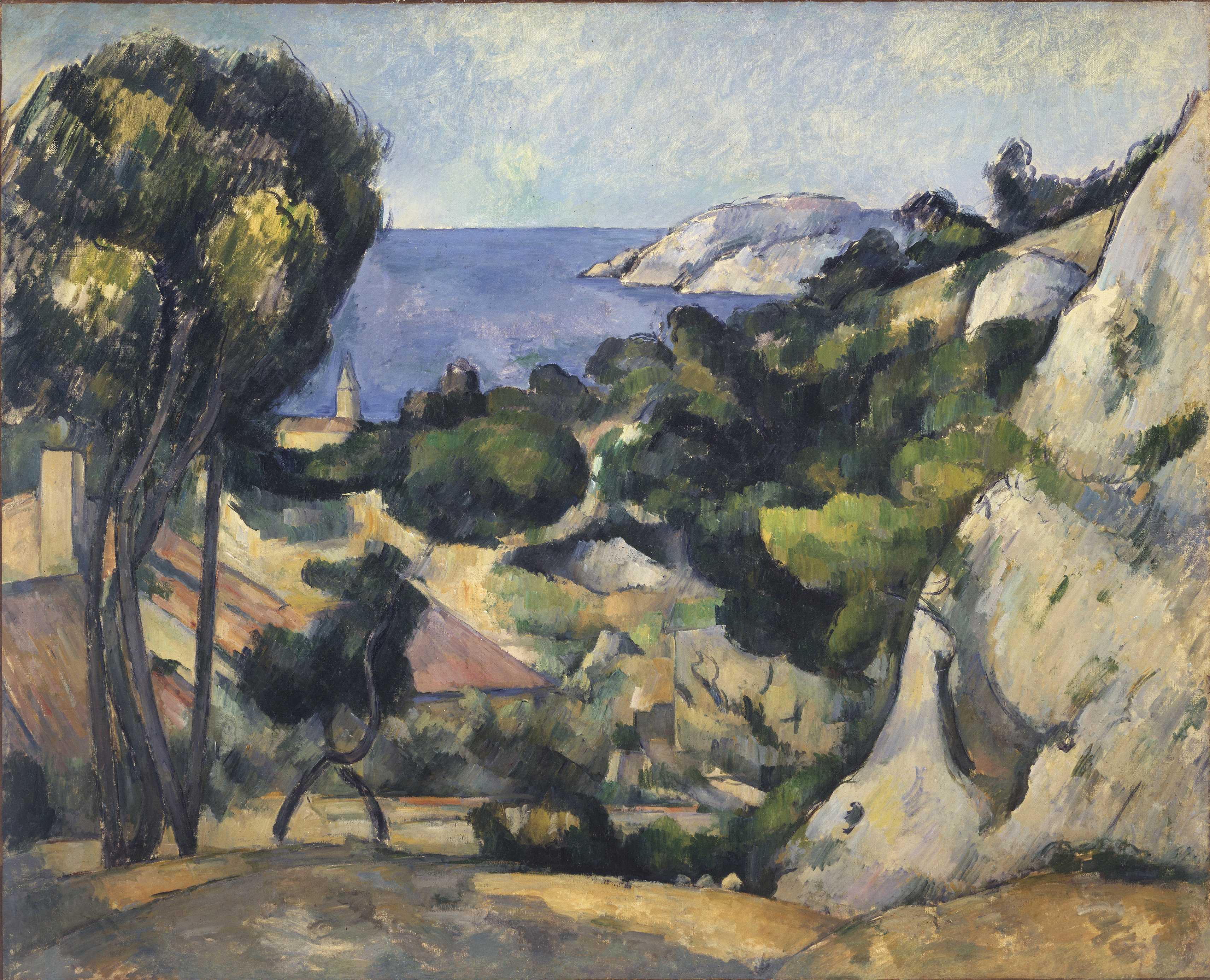 Paul Cézanne, L'Estaque, 1879-83. Oil on canvas, 80.3 x 99.4 cm. The Museum of Modern Art, New York. The William S. Paley Collection, 1959. © 2019. Digital image, The Museum of Modern Art, New York/Scala, Florence