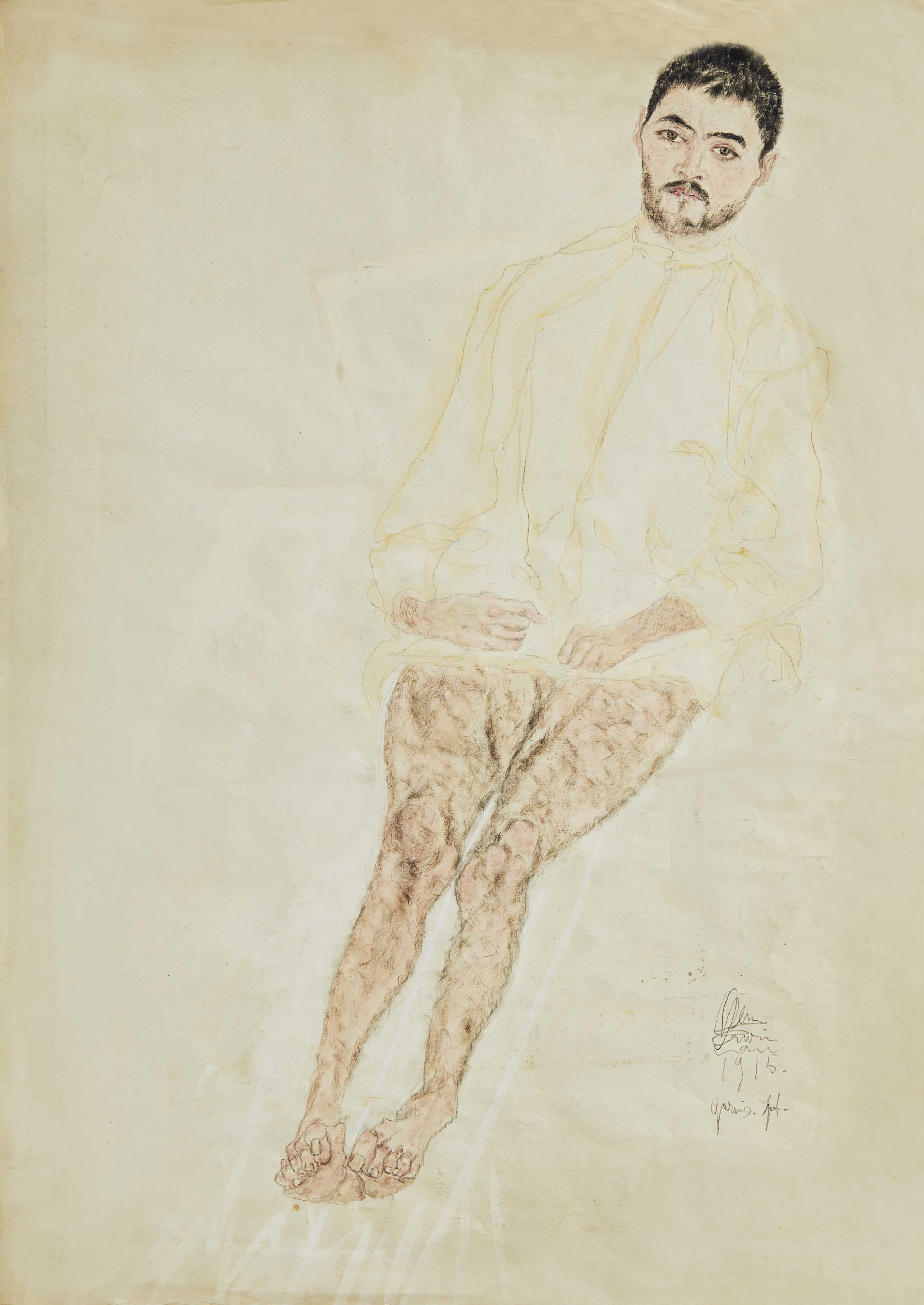 ERWIN DOMINIK OSEN, Patientenportrait, 1915 © Privatbesitz, Foto: Leopold Museum, Wien/Manfred Thumberger
