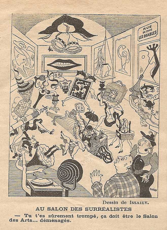  16 Issaiev, Au salon des surréalistes , Le Rire 4 février 1938