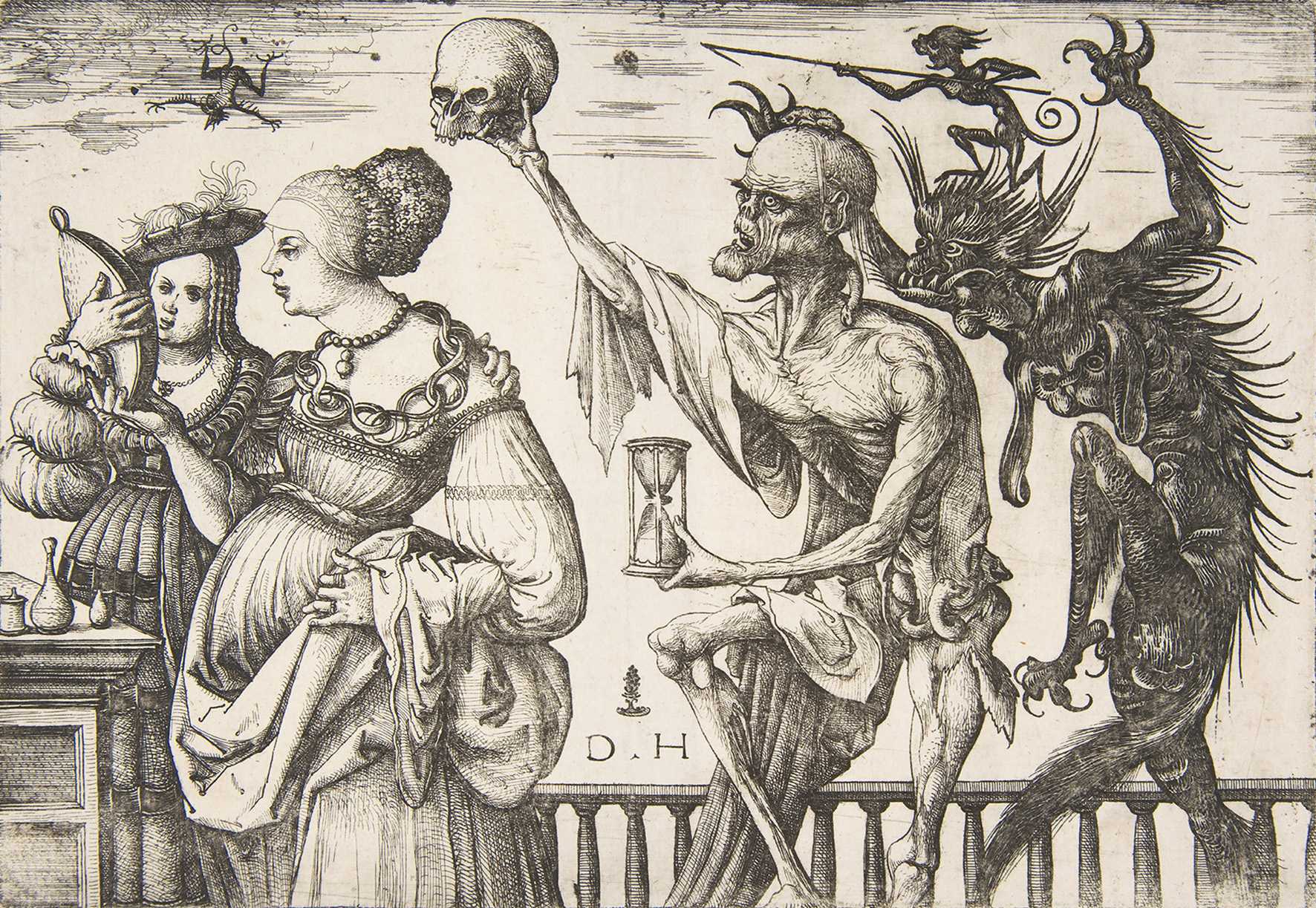 Daniel Hopfer Tod und Teufel überraschen zwei Frauen, ca. 1510–1515 Radierung The Metropolitan Museum of Art, New York