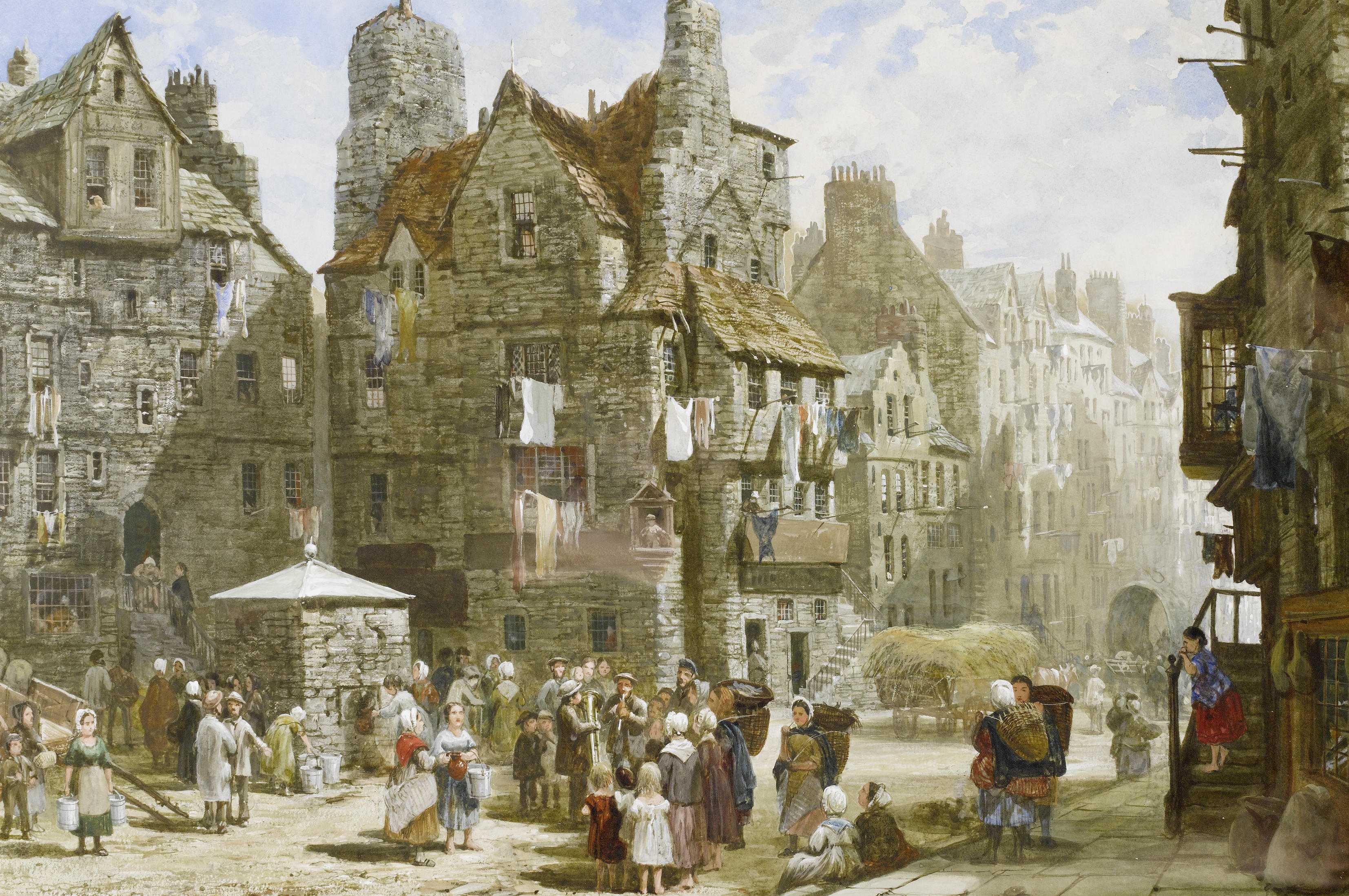 Начало 18 века в европе. Эдинбург средневековый город.