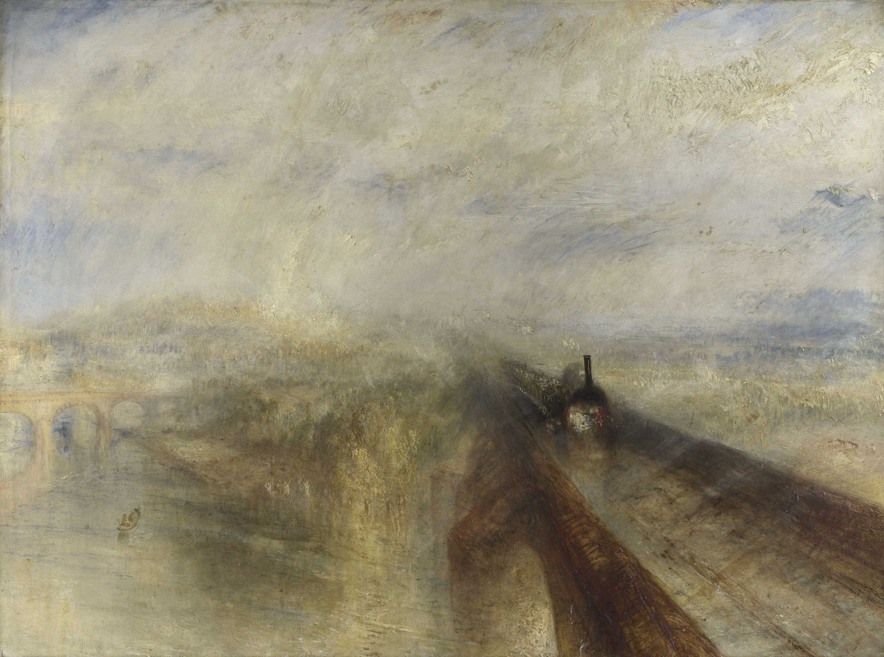 Joseph Mallord William Turner, Rain, Steam and Speed exhibited 1844. The National Gallery, London. © The National Gallery, London