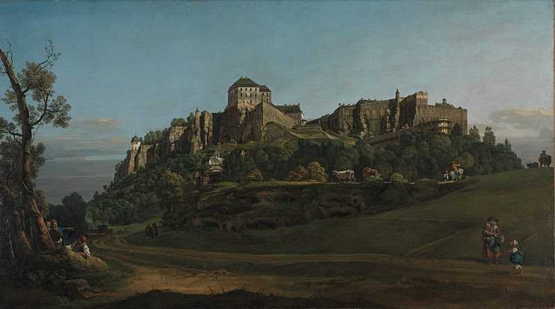 The Fortress of Königstein from the North, Bernardo Bellotto, about 1756-8 © The National Gallery, London 