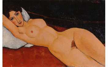 Amadeo Modigliani: Female Nude Reclining on a Pillow, ca. 1917 (National Gallery Stuttgart) ©bpk, National Gallery Stuttgart 