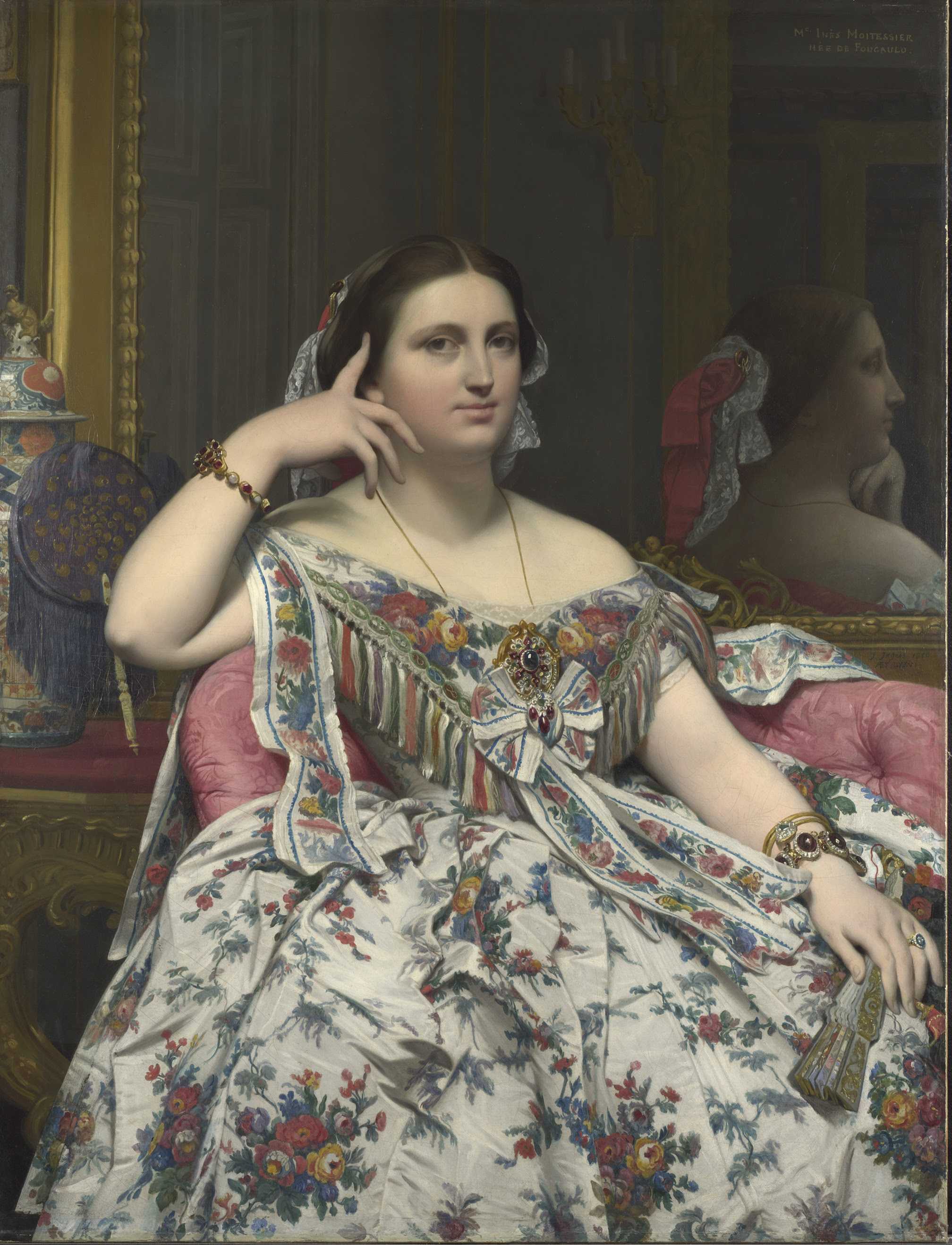 Jean-Auguste-Dominique Ingres, Madame Moitessier, 1856 Oil on canvas, 120 x 92.1 cm © The National Gallery, London