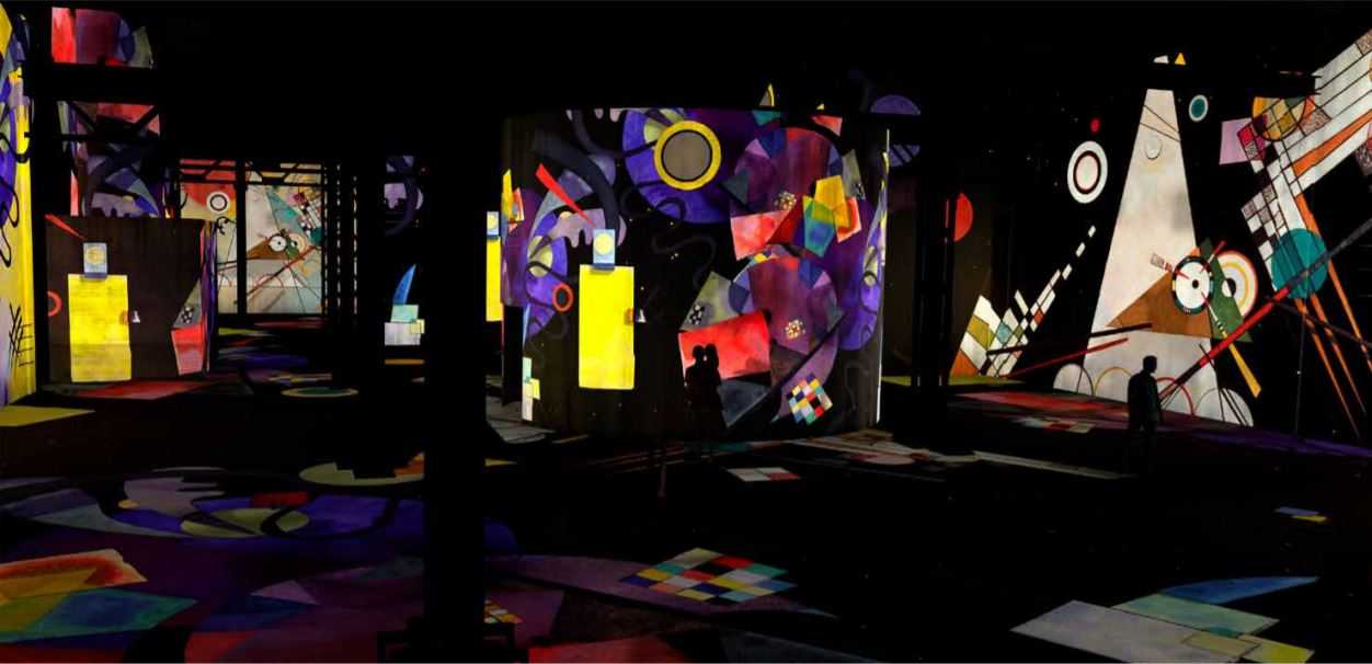 Exposition « Kandinsky, l’odyssée de l’abstrait », simulation : © Culturespaces / Cutback