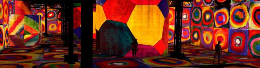 Exposition « Kandinsky, l’odyssée de l’abstrait », simulation : © Culturespaces / Cutback