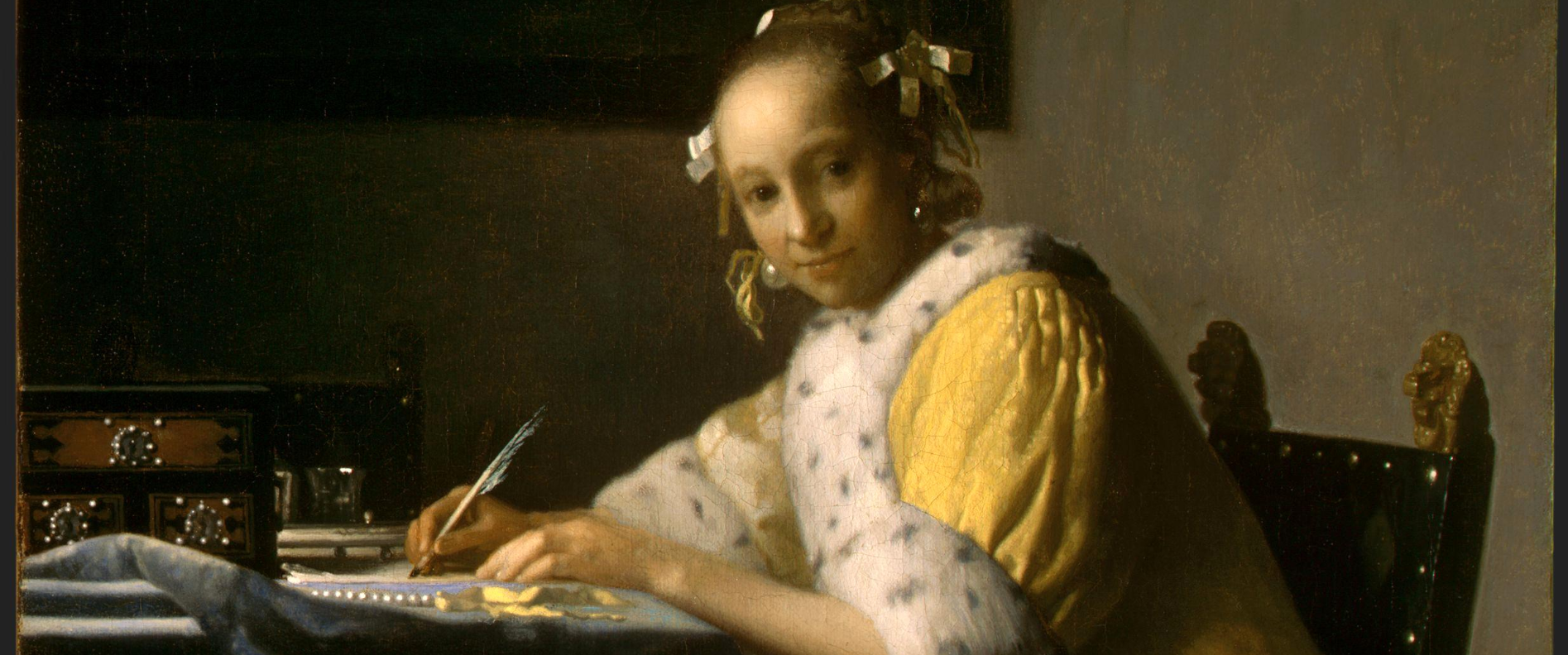 A Lady Writing, Johannes Vermeer, ca. 1662-1665. National Gallery of Art, Washington D.C.