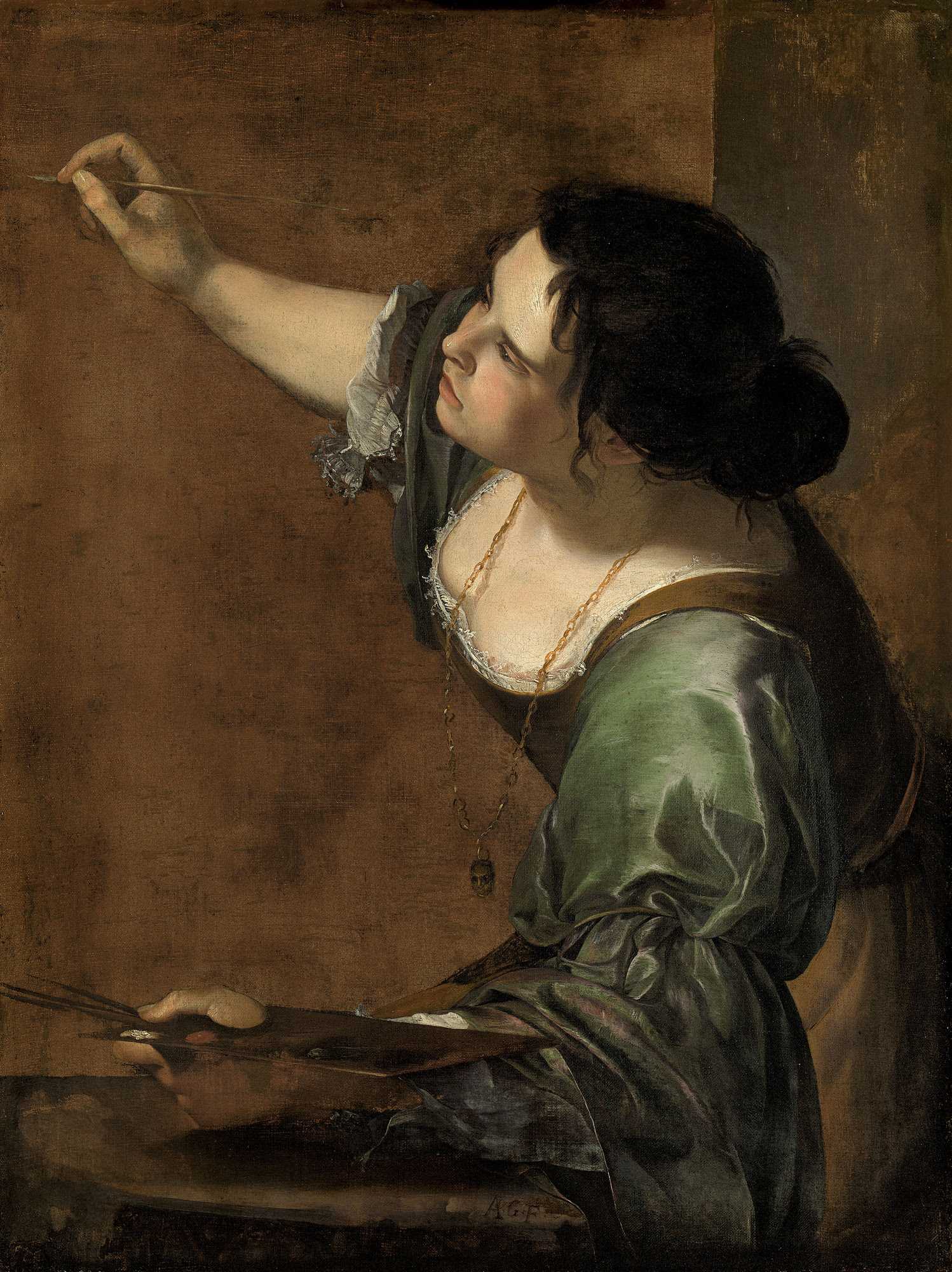 Artemisia Gentileschi, Self-Portrait as the Allegory of Painting (La Pittura), c.1638-1639. Royal Collection Trust / © His Majesty King Charles III 2024