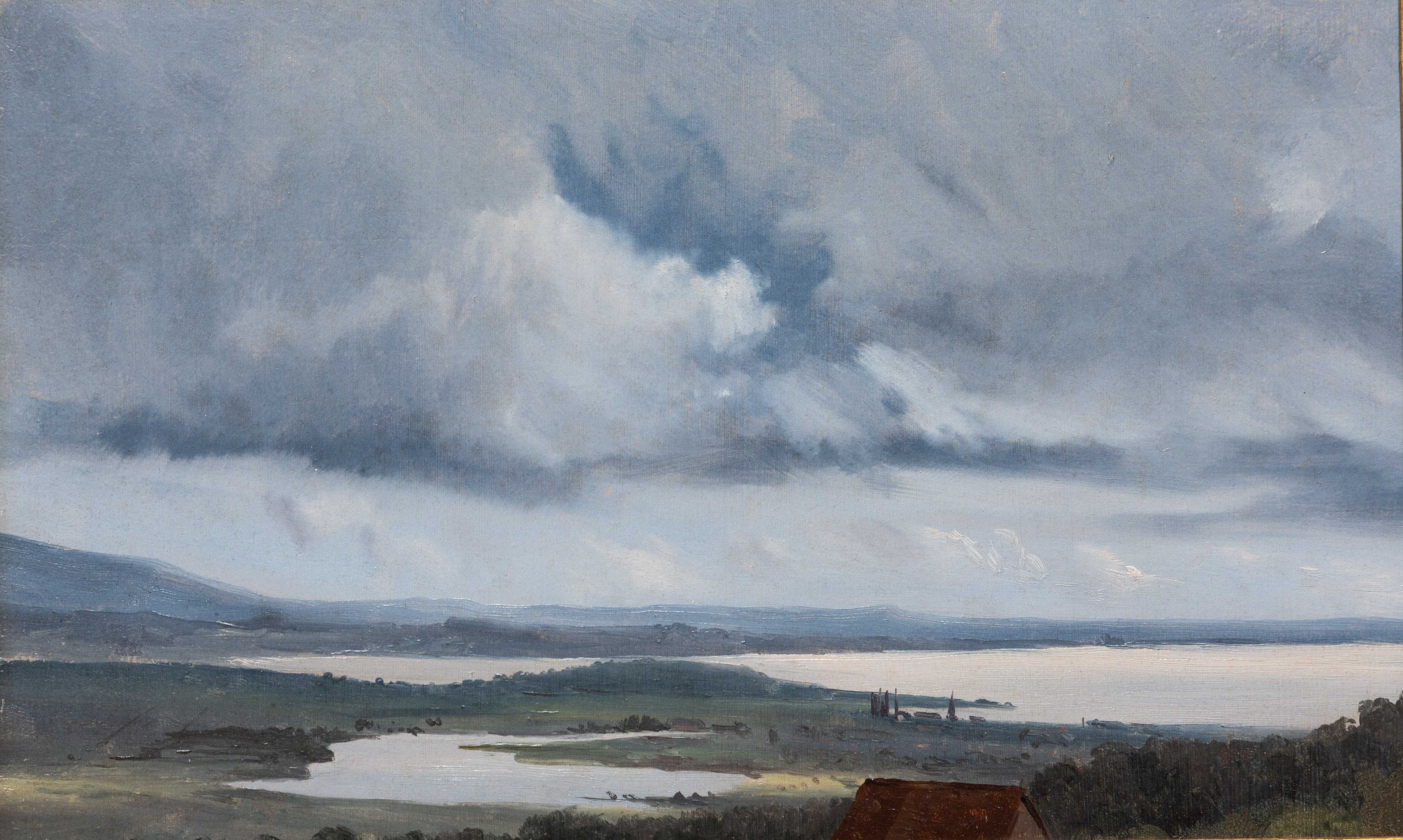 Théodore Rousseau, Le Lac de Malbuisson, vers 1831, huile sur papier montée sur carton, 19,5×28,4 cm. Collection privée.